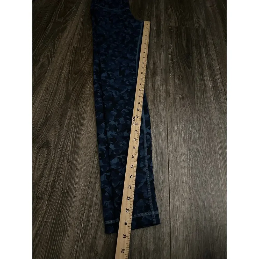 Lululemon Wunder Under Mystic Jungle Hawk Blue size 4